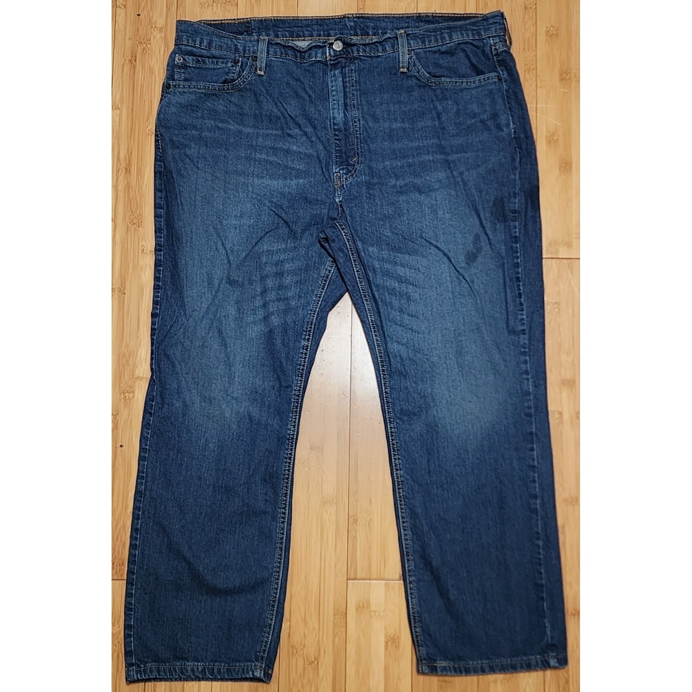 Levis 541 Jeans Mens 42x30 Blue Dark Wash Athletic Tapered Stretch Denim Preppy